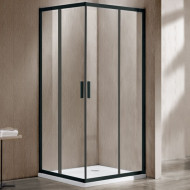 Душевой уголок Vincea Garda VSS-1G900CLB 90x90 профиль Черный стекло прозрачное