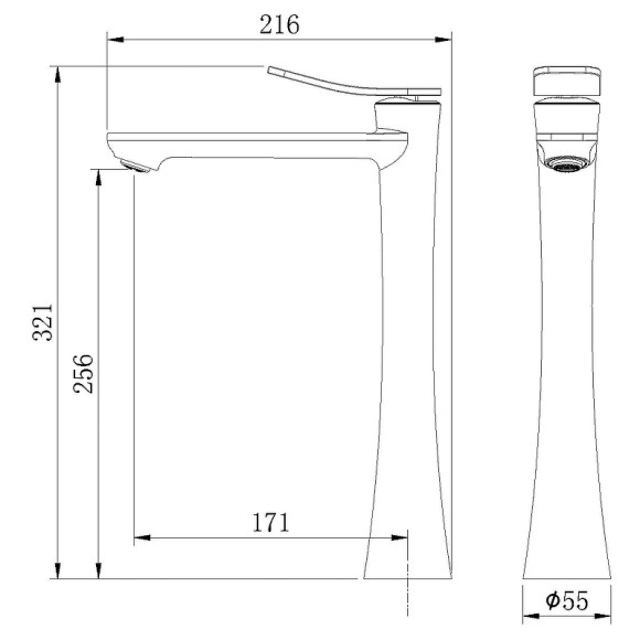 Смеситель для раковины Grossman Advans 520.K35.09.100 Хром Смеситель для раковины Grossman Advans 520.K35.09.100 Хром