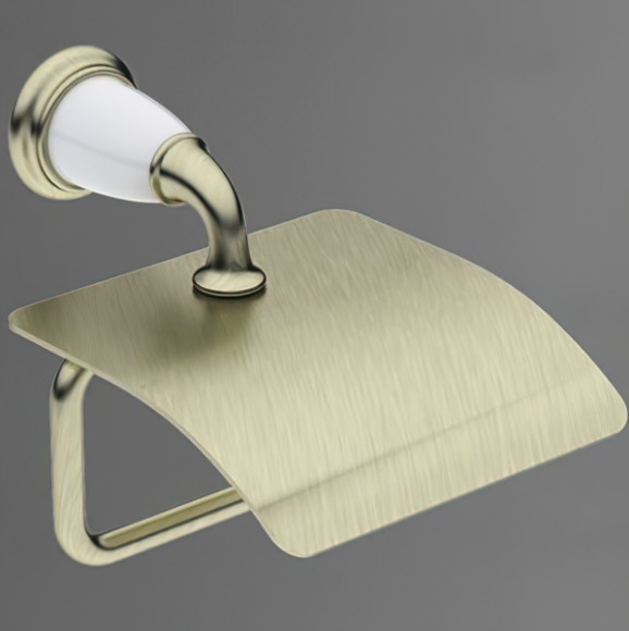 Держатель туалетной бумаги Art&Max Bianchi AM-E-3683AW-Br с крышкой Бронза