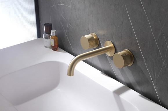 Смеситель для раковины Abber Wasser Kreis AF81122G Золото матовое