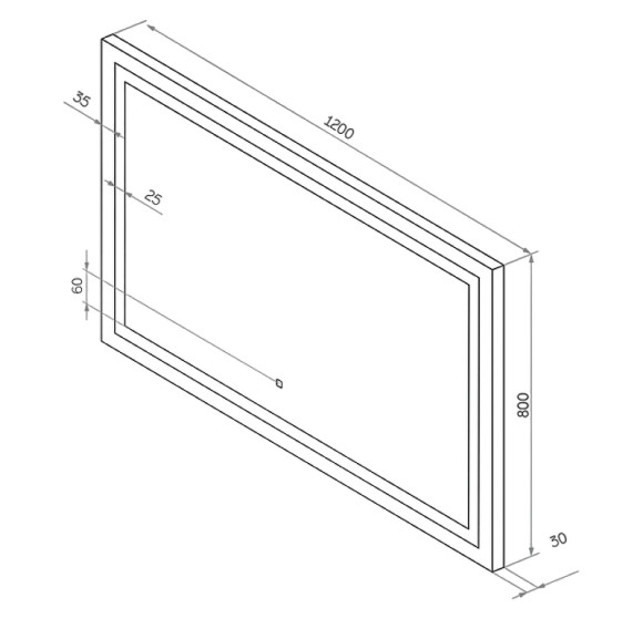 Зеркало Континент Rimini 1200х800 ЗЛП141 с подсветкой с сенсорным выключателем Зеркало Континент Rimini 1200х800 ЗЛП141 с подсветкой с сенсорным выключателем