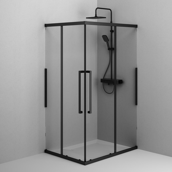Душевой уголок AM.PM Func 120x90 W84G-403-12090-BТ профиль Черный матовый стекло прозрачное Душевой уголок AM.PM Func 120x90 W84G-403-12090-BТ профиль Черный матовый стекло прозрачное