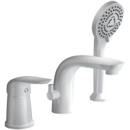 Смеситель на борт ванны Orange M60-333w Белый глянцевый