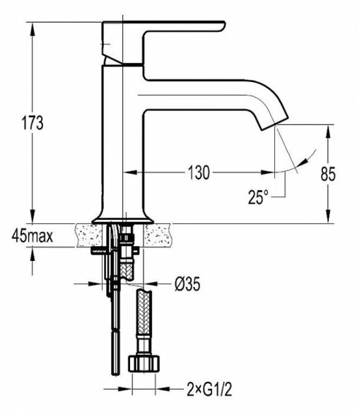 Смеситель для раковины Cezares Eco ECO-LS-01-W0 Хром