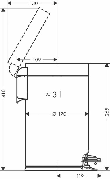 Ведро для мусора Hansgrohe AddStoris 41775000 Хром Ведро для мусора Hansgrohe AddStoris 41775000 Хром