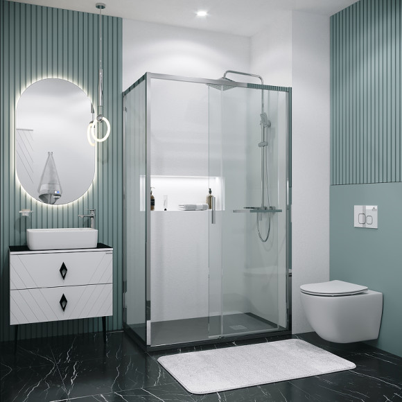 Душевой уголок Grossman Style 110х90 120.K33.05.1190.10.00 профиль Хром стекло прозрачное Душевой уголок Grossman Style 110х90 120.K33.05.1190.10.00 профиль Хром стекло прозрачное