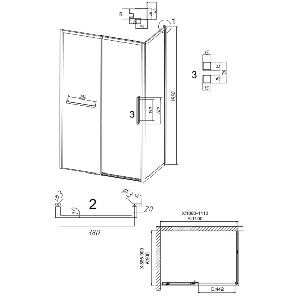 Душевой уголок Grossman Style 110х90 120.K33.05.1190.10.00 профиль Хром стекло прозрачное Душевой уголок Grossman Style 110х90 120.K33.05.1190.10.00 профиль Хром стекло прозрачное