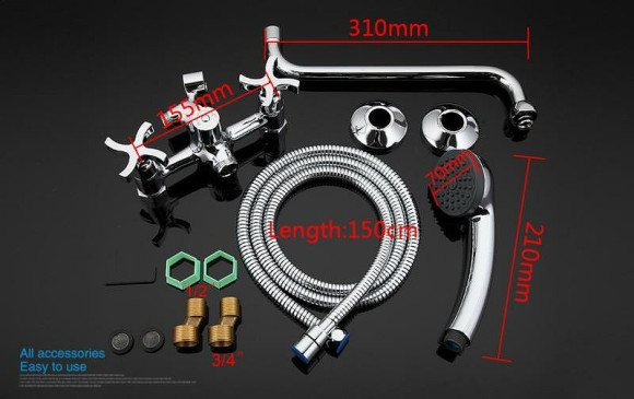 Смеситель для ванны Gappo G2243 универсальный Хром