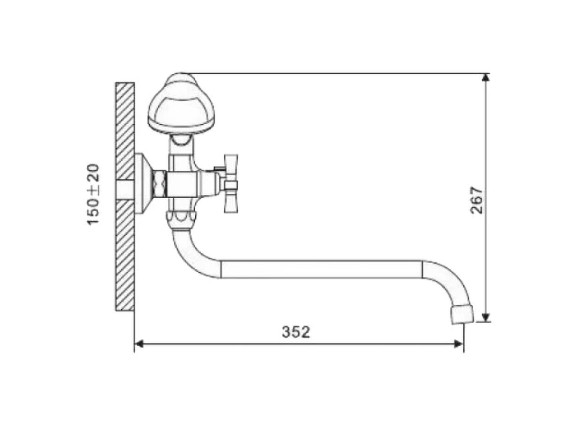 Смеситель для ванны Gappo G2243 универсальный Хром