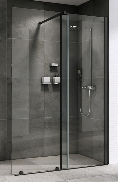 Душевая перегородка Abber Komfort 120 AG09120B профиль Черный стекло прозрачное Душевая перегородка Abber Komfort 120 AG09120B профиль Черный стекло прозрачное