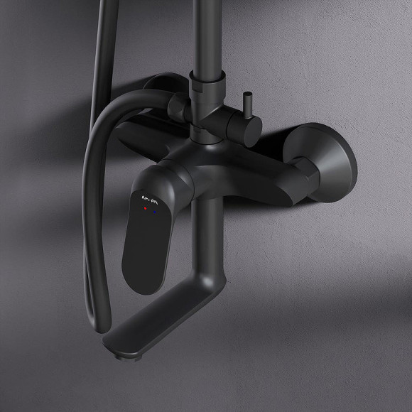 Душевая система AM.PM Sunny F0785C922 Черная матовая Душевая система AM.PM Sunny F0785C922 Черная матовая