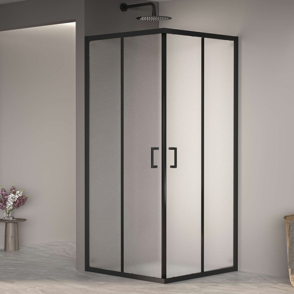 Душевой уголок RGW Passage PA-030B 80x80 3508103088-24 профиль Черный стекло матовое-сатинат