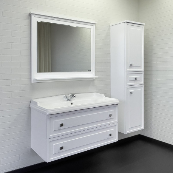 Шкаф пенал Comforty Феррара 40 00004148010 подвесной Белый глянец Шкаф пенал Comforty Феррара 40 00004148010 подвесной Белый глянец