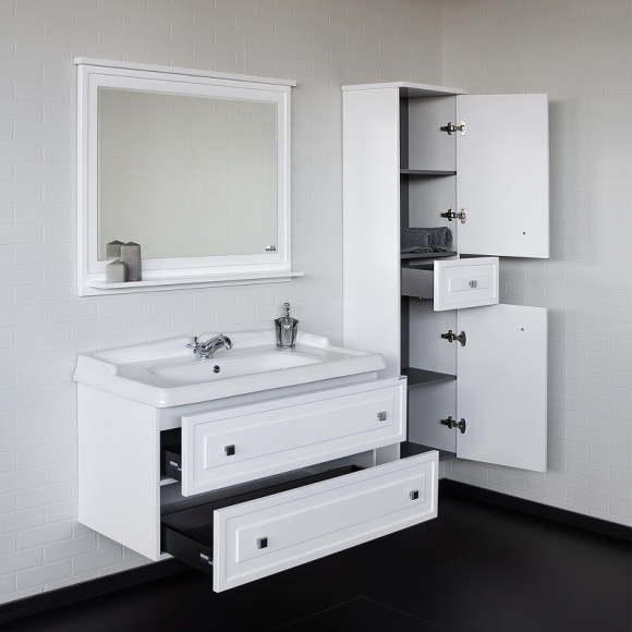 Шкаф пенал Comforty Феррара 40 00004148010 подвесной Белый глянец Шкаф пенал Comforty Феррара 40 00004148010 подвесной Белый глянец