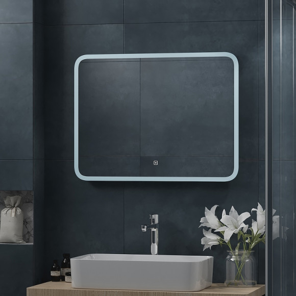 Зеркало Континент Bruno 800х600 ЗЛП2161 с подсветкой с сенсорным выключателем с диммером Зеркало Континент Bruno 800х600 ЗЛП2161 с подсветкой с сенсорным выключателем с диммером