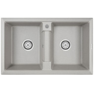 Кухонная мойка Paulmark Tandem 80/2 PM238150-GR Серая Кухонная мойка Paulmark Tandem 80/2 PM238150-GR Серая