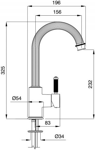 Смеситель для раковины Cezares Olimp OLIMP-LSM2-01-L Хром