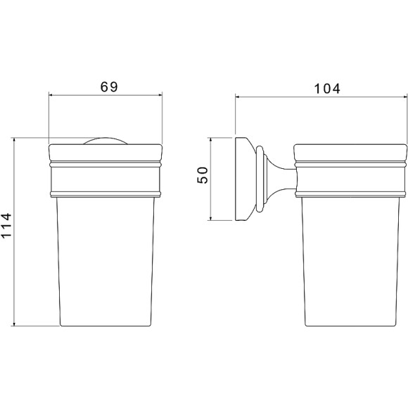Стакан для зубных щеток Aquatek Классик AQ4527MB Черный матовый Стакан для зубных щеток Aquatek Классик AQ4527MB Черный матовый