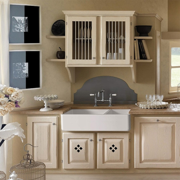 Кухонная мойка Kerasan Hannah Oxfordshire 100 543101 Белая Кухонная мойка Kerasan Hannah Oxfordshire 100 543101 Белая