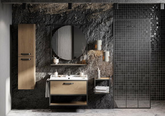 Тумба под раковину Aquaton Лофт Фабрик 80 1A242401LTDY0 подвесная Дуб кантри