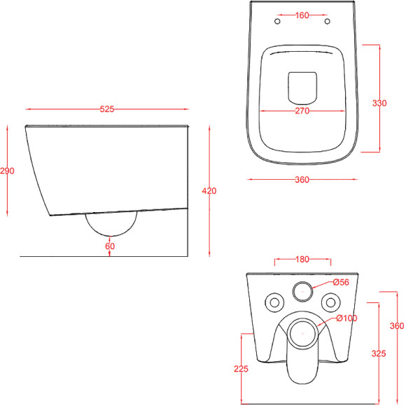 Унитаз Artceram A16 ASV003 44 00 подвесной Green salvia без сиденья