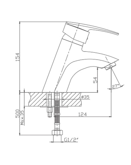 Смеситель для раковины Haiba HB1006 Хром Смеситель для раковины Haiba HB1006 Хром