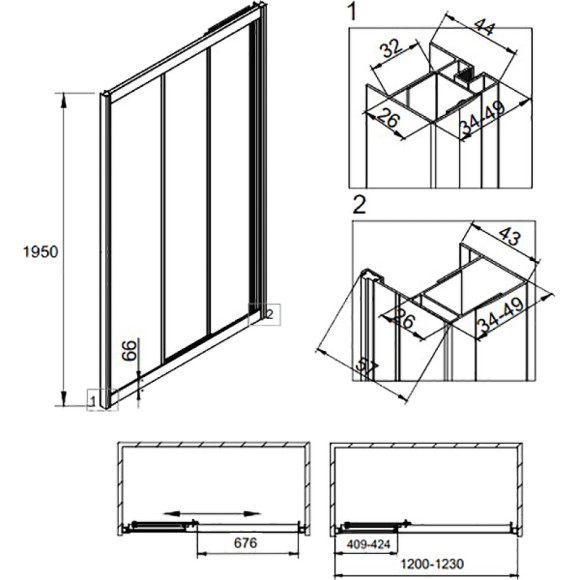 Душевая дверь Veconi Vianno VN-31 120 VN31-120-01-C5 профиль Хром стекло прозрачное Душевая дверь Veconi Vianno VN-31 120 VN31-120-01-C5 профиль Хром стекло прозрачное