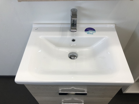 Тумба с раковиной Comforty Парма 60 00004143490 подвесная Дуб дымчатый