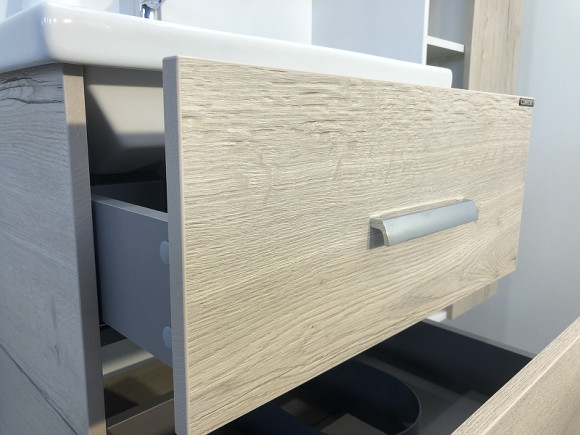 Тумба с раковиной Comforty Парма 60 00004143490 подвесная Дуб дымчатый