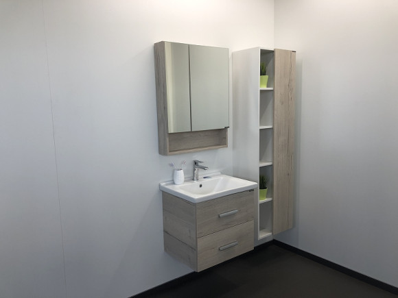 Тумба с раковиной Comforty Парма 60 00004143490 подвесная Дуб дымчатый