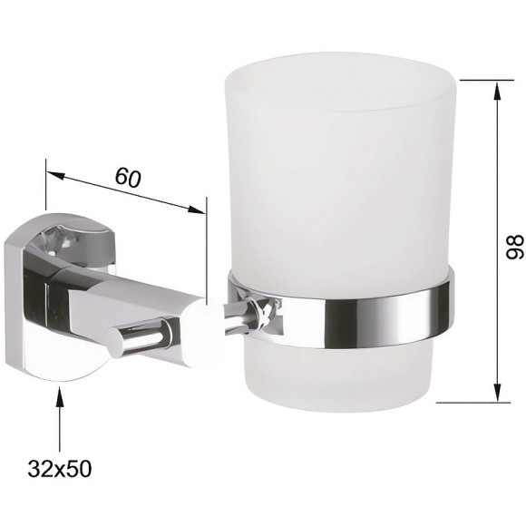 Держатель для зубных щеток Remer Forma FR15CR Хром Держатель для зубных щеток Remer Forma FR15CR Хром