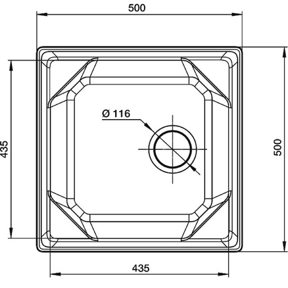 Кухонная мойка GranFest Unique GF-U-500 Белая Кухонная мойка GranFest Unique GF-U-500 Белая