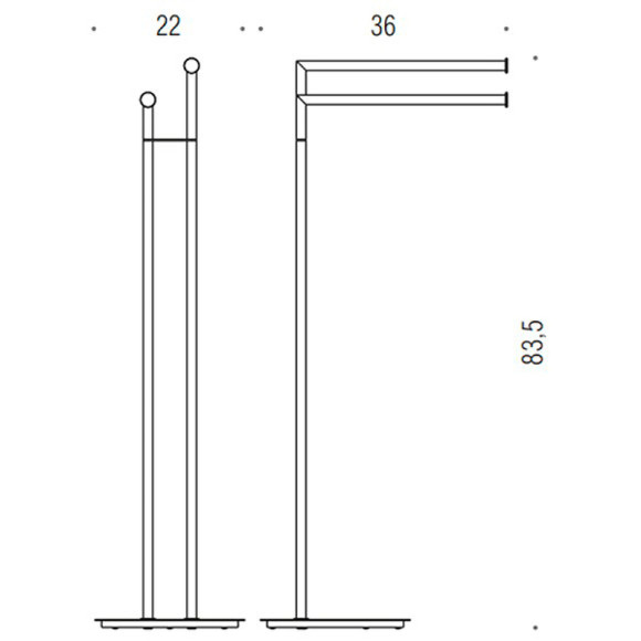 Напольная стойка Colombo Design Mini B4038.GM Графит матовый Напольная стойка Colombo Design Mini B4038.GM Графит матовый