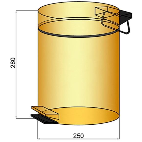 Ведро для мусора Boheme Uno 10426-SGM Оружейная сталь глянцевая Ведро для мусора Boheme Uno 10426-SGM Оружейная сталь глянцевая
