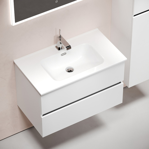Тумба под раковину Sancos Urban 80 UR80W подвесная Белый глянец