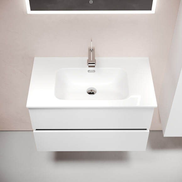 Тумба под раковину Sancos Urban 80 UR80W подвесная Белый глянец