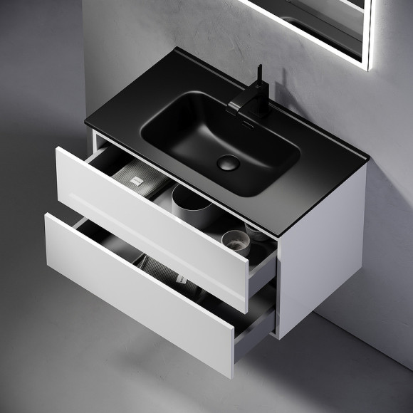 Тумба под раковину Sancos Urban 80 UR80W подвесная Белый глянец