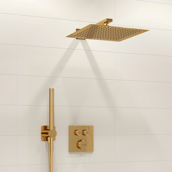 Душевая система WasserKRAFT Sauer A7148.183.261.280.197.281 Thermo с термостатом Золото