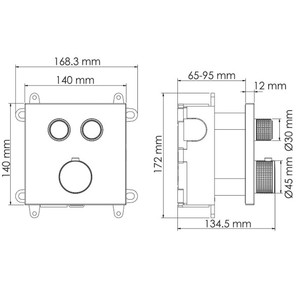 Душевая система WasserKRAFT Sauer A7148.183.261.280.197.281 Thermo с термостатом Золото
