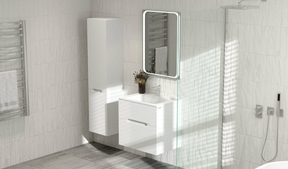 Зеркало Jorno Modul 65 Mоl.02.60/W с подсветкой с сенсорным выключателем Зеркало Jorno Modul 65 Mоl.02.60/W с подсветкой с сенсорным выключателем