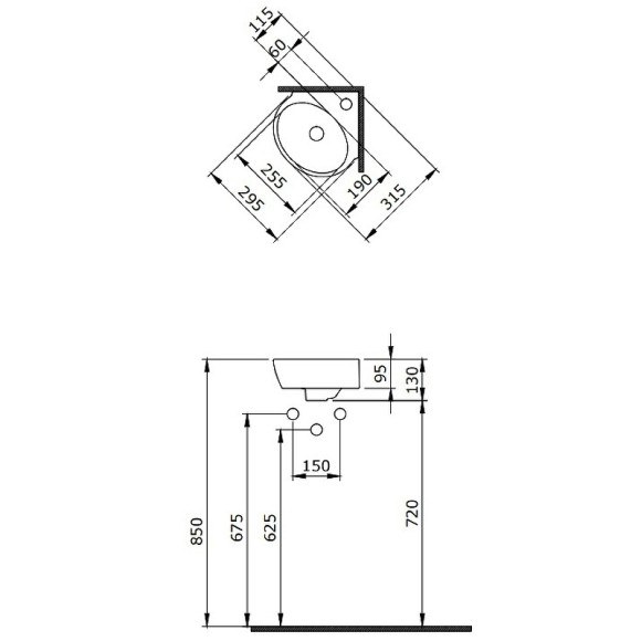 Раковина Berges Small 30 182011 Белая глянцевая Раковина Berges Small 30 182011 Белая глянцевая