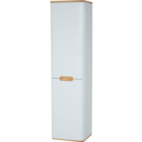 Шкаф пенал Vitra Sento 40 L 60854 подвесной с бельевое корзиной Белый матовый