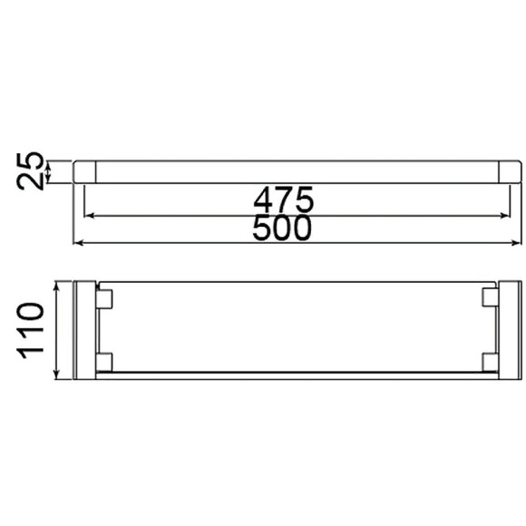 Стеклянная полка Timo Selene 10072/00 Хром Стеклянная полка Timo Selene 10072/00 Хром