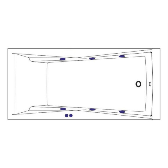 Акриловая ванна Whitecross Palace 180х80 0104.180080.100.SOFT.WH с гидромассажем