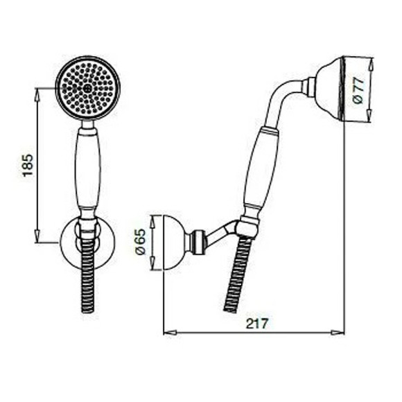 Ручной душ Cezares Czr CZR-U-D1FC-02-Bi Бронза Ручной душ Cezares Czr CZR-U-D1FC-02-Bi Бронза