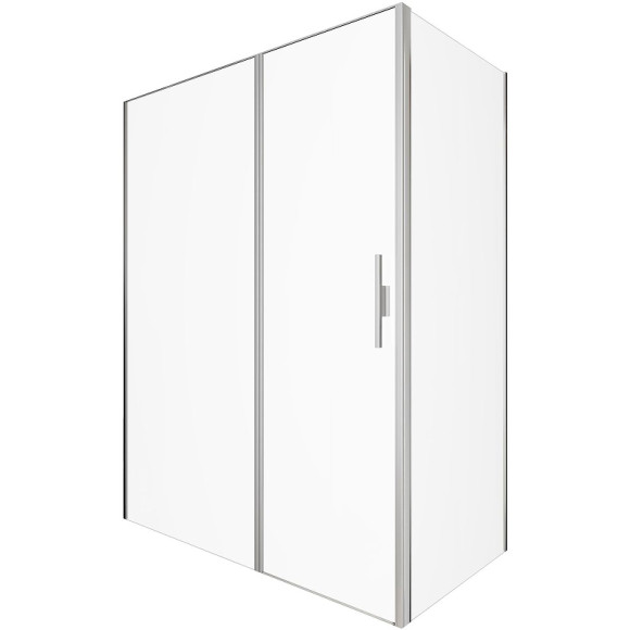 Душевая стенка Allen Brau Priority 90 3.31044.BA профиль Серебро браш стекло прозрачное
