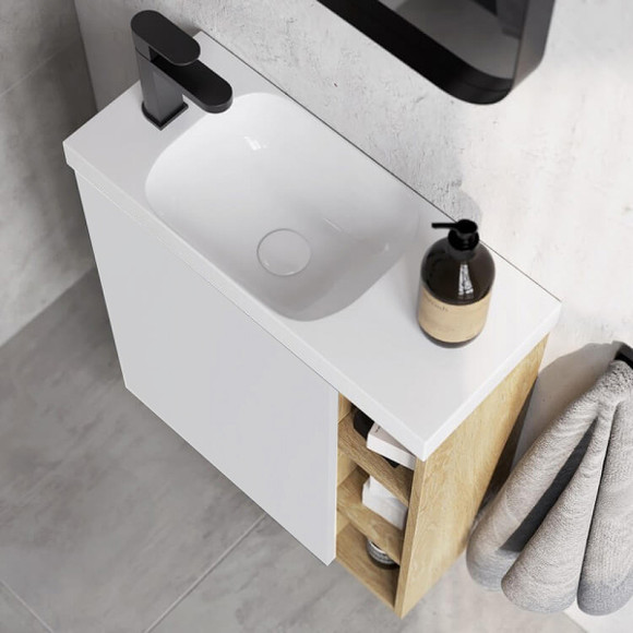 Корпус тумбы под раковину Aqwella Alba 60 L ALB0106LDD подвесной Дуб Давос Корпус тумбы под раковину Aqwella Alba 60 L ALB0106LDD подвесной Дуб Давос