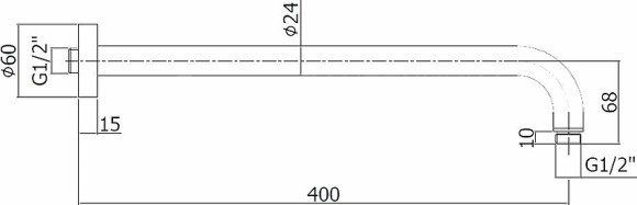 Кронштейн для верхнего душа Paffoni Lusso ZSOF034HG Медовое золото Кронштейн для верхнего душа Paffoni Lusso ZSOF034HG Медовое золото