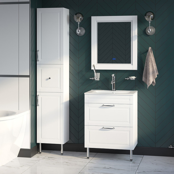 Зеркало Iddis Oxford 60 ЗЛП111 с подсветкой Белое Зеркало Iddis Oxford 60 ЗЛП111 с подсветкой Белое