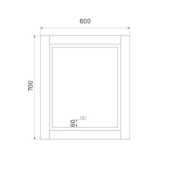 Зеркало Iddis Oxford 60 ЗЛП111 с подсветкой Белое Зеркало Iddis Oxford 60 ЗЛП111 с подсветкой Белое